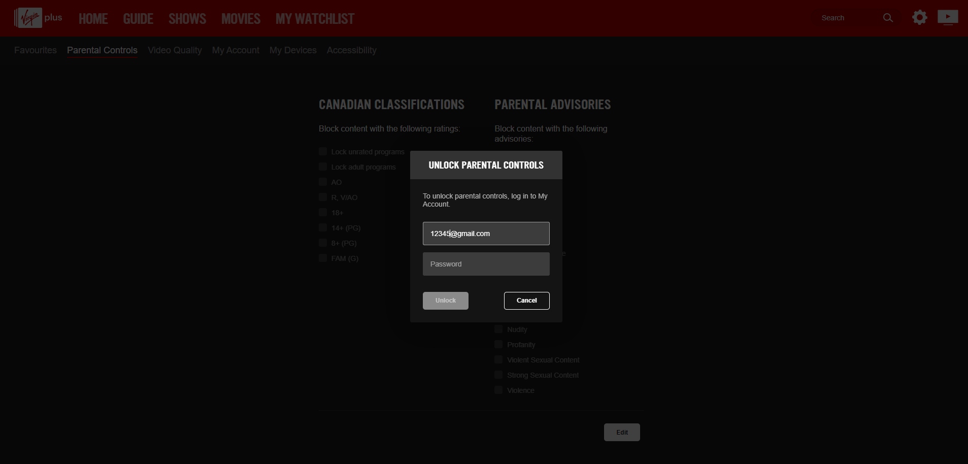 Enter your password.