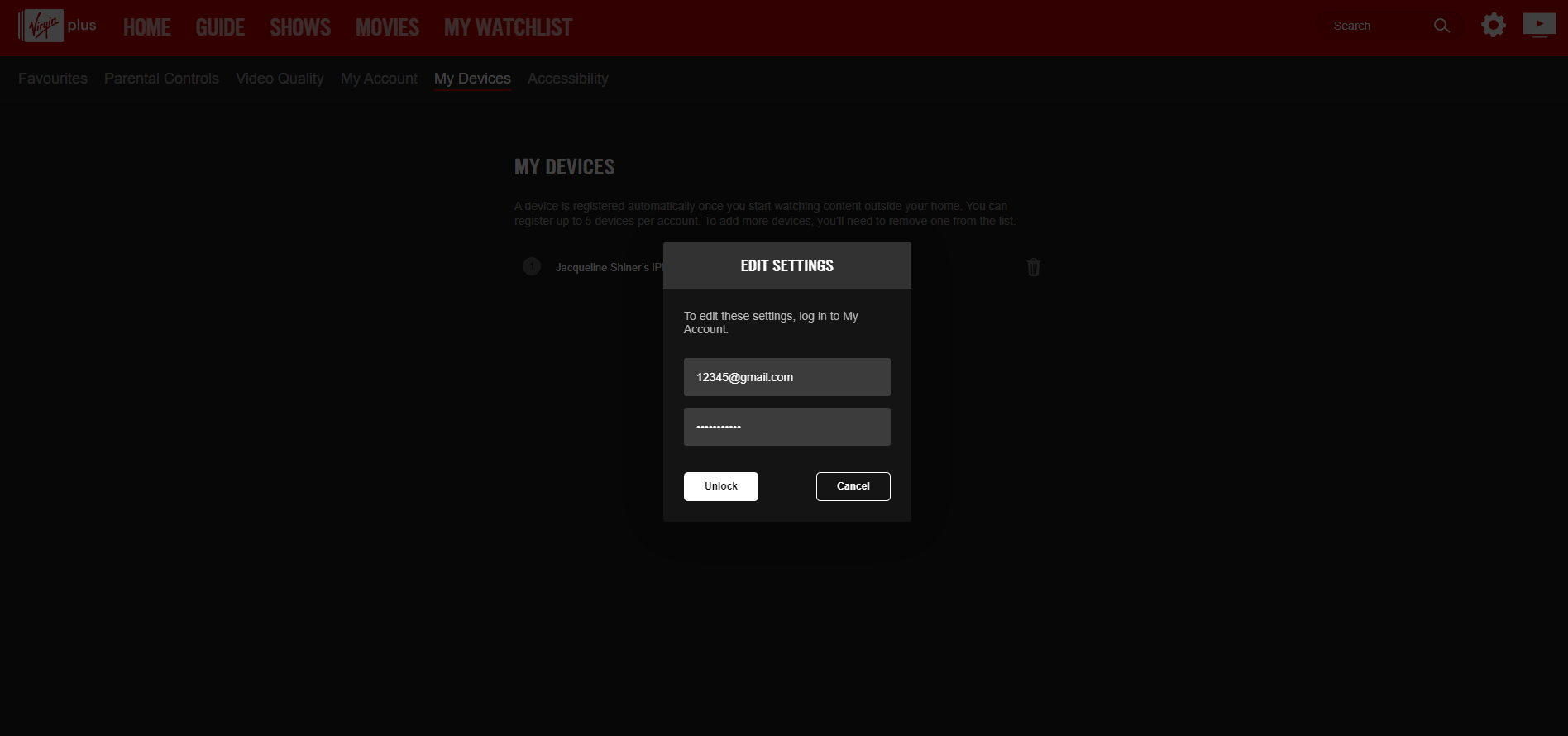 Enter your password.